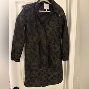 Avec Les Filles Star Pattern Utility Jacket - Black and Green